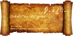 Juhász Ágost névjegykártya