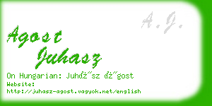 agost juhasz business card